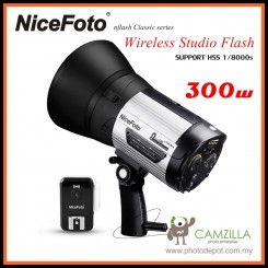 NiceFoto N-Flash 300 300Ws HSS 1/8000s Wireless Studio Strobe Flash Light Bowens Mount Built-in Battery